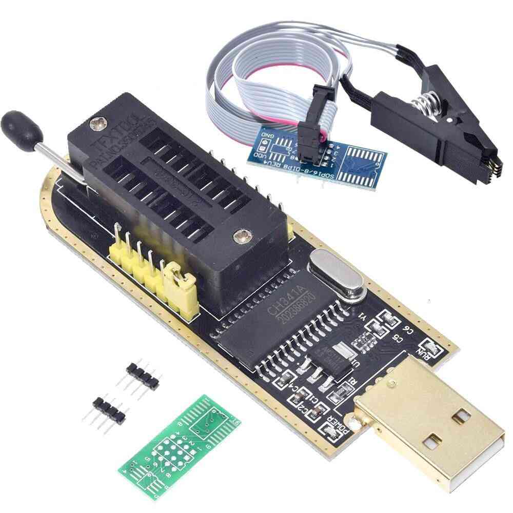 USB-Programmiermodul + Soic8, Sop8-Testclip für EEPROM