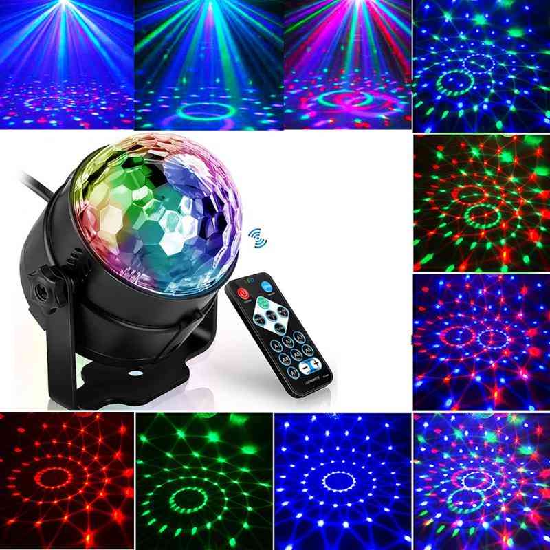 Colorful Sound Activated Disco Ball Led Stage Lights Laser Projector