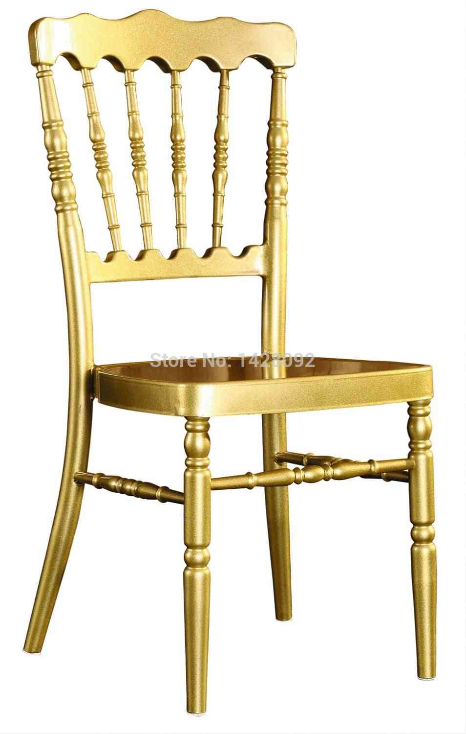 Strong Gold Aluminum Napoleon Chair For Wedding Events Party
