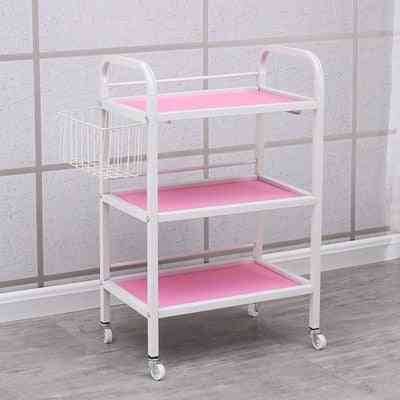 3 Layers Beauty Salon Trolley With Wheel And Drawer - Portable Storage Rack