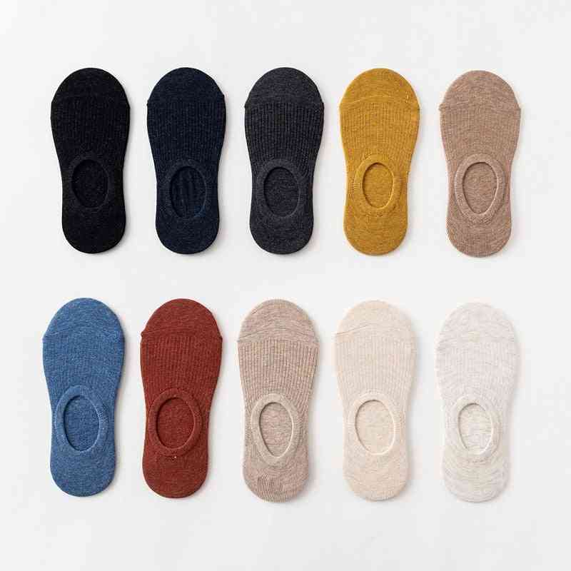 New Japanese Invisible Silicone Non-slip  Women Cotton Slipper Socks