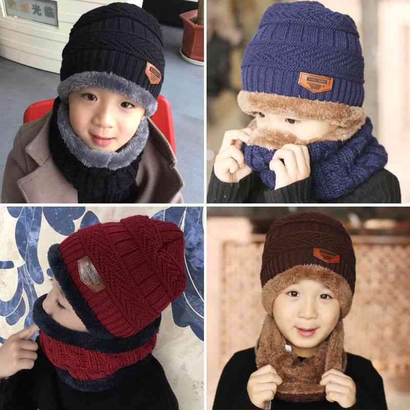 Autumn Winter Woolen's Hat & Scarf Set
