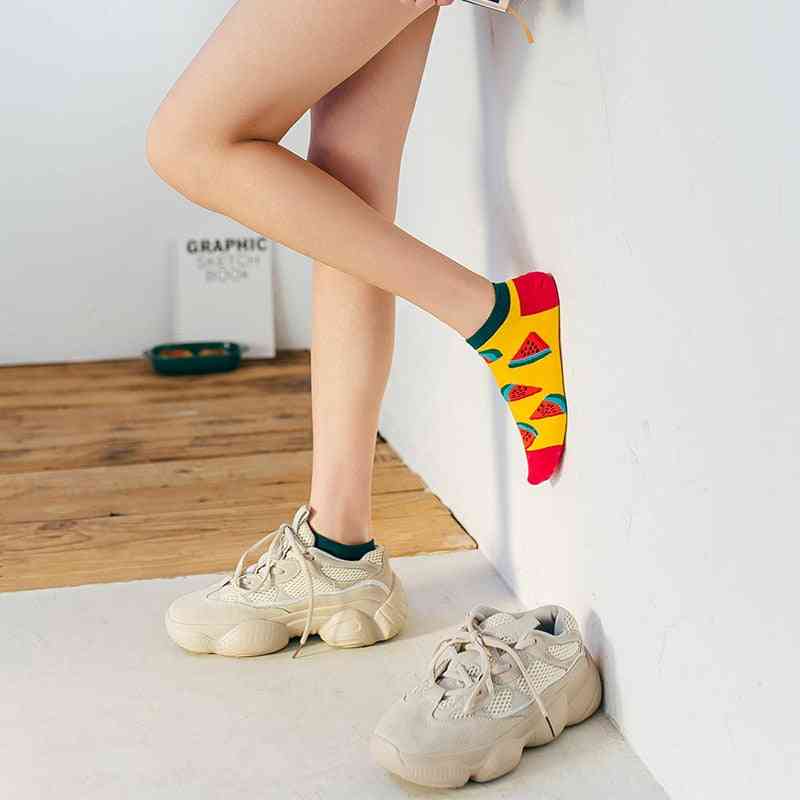 1 Pair Of Cotton Casual Shoes Socks