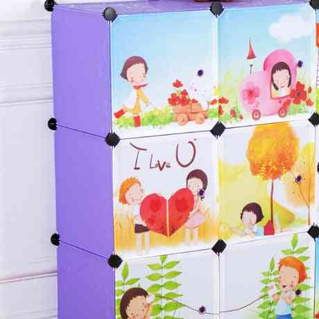 Armário de resina de móveis infantis, armário de armazenamento de bebê
