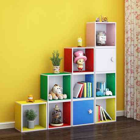 Children Cabinet Furniture Wooden Bookshelf / Bookcase Toy Storage Cabinets