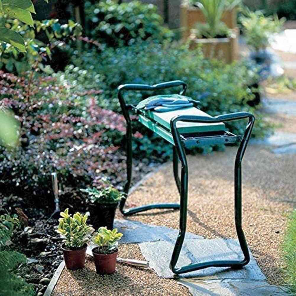 Portable Garden Kneeler With Handles Folding Stool/chair With Eva Kneeling Pad
