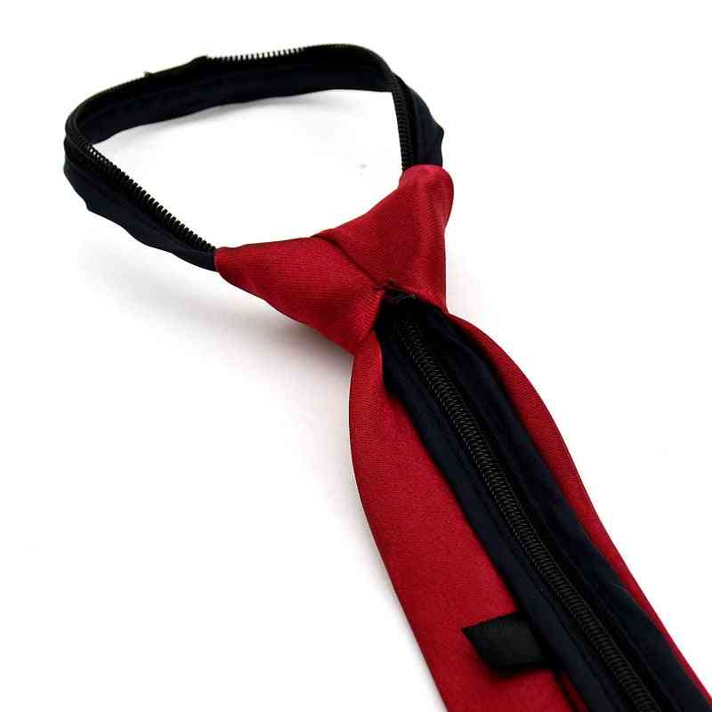 Girls & Skinny Zipper Pre-tied Neck Tie