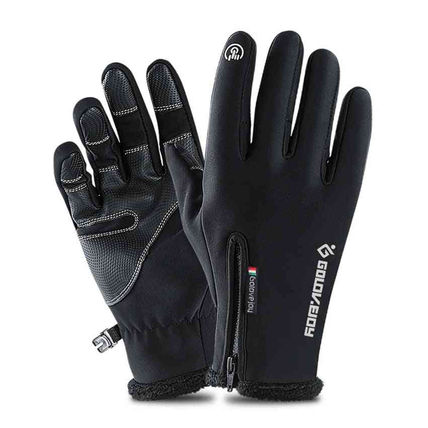 Vandtæt vindtæt skridsikker vintercykel fluff varme handsker
