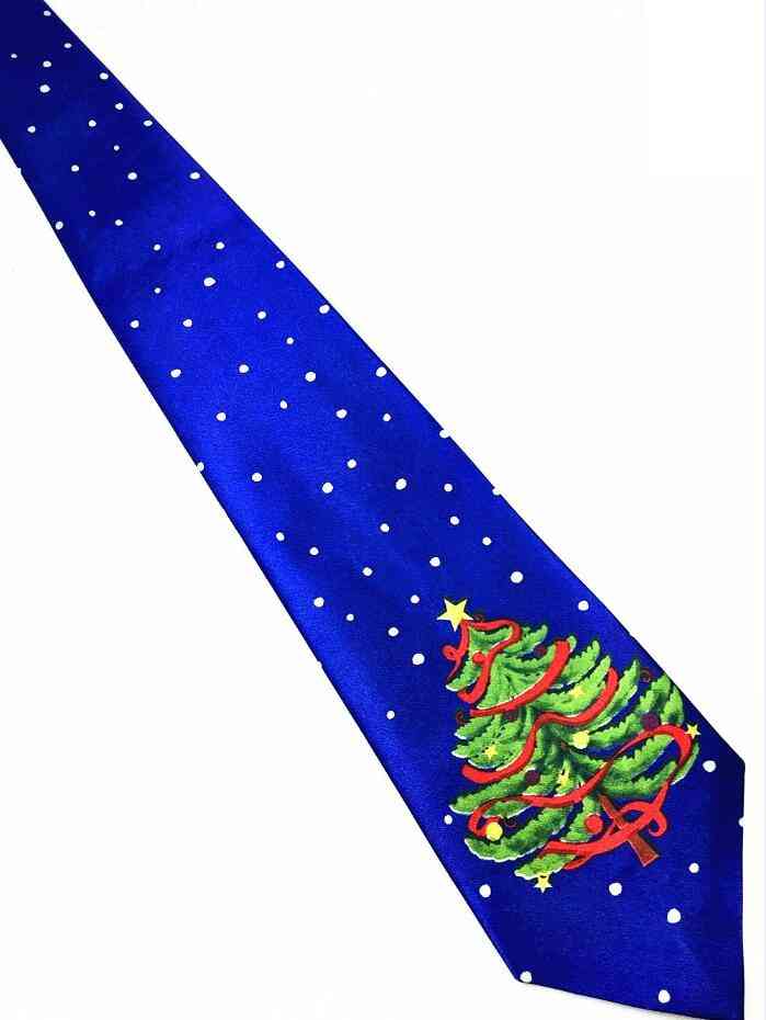 Kerstthema bedrukte stropdas