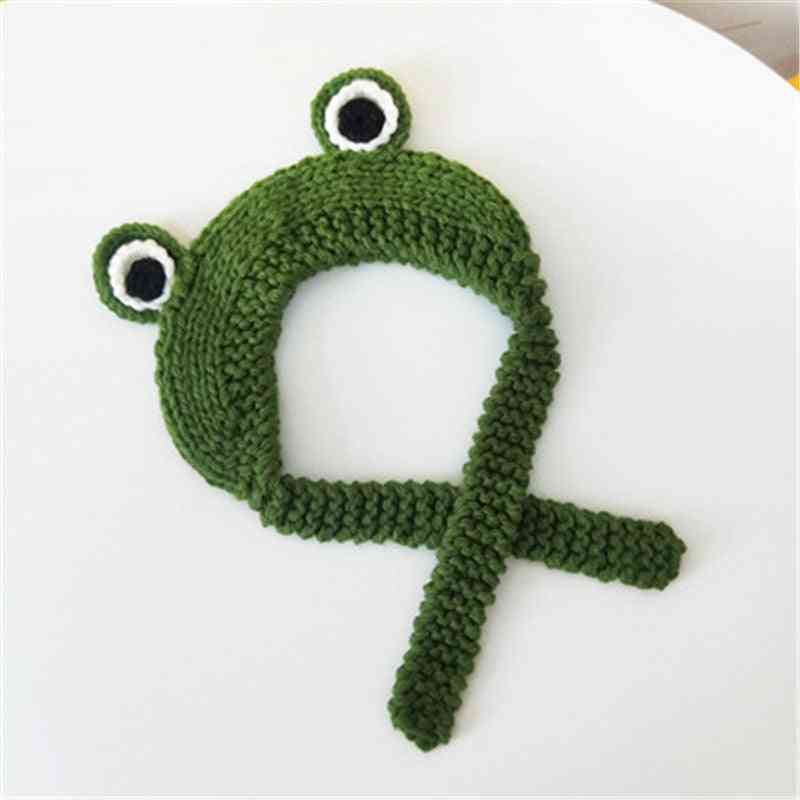 Winter Warm, Cartoon Frog Design- Knitted Earmuffs