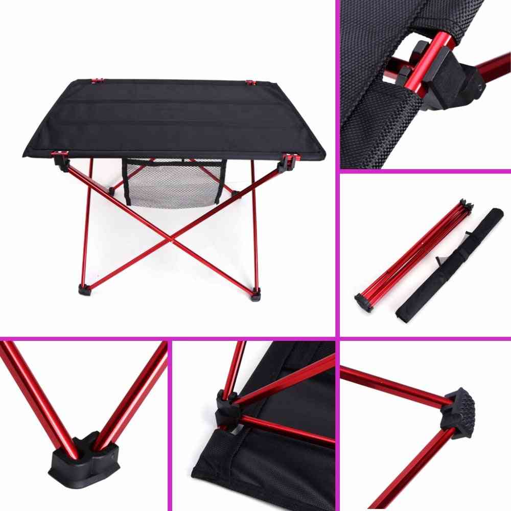 Outdoor Folding Ultra-light Aluminum Alloy Portable Camping Picnic Table
