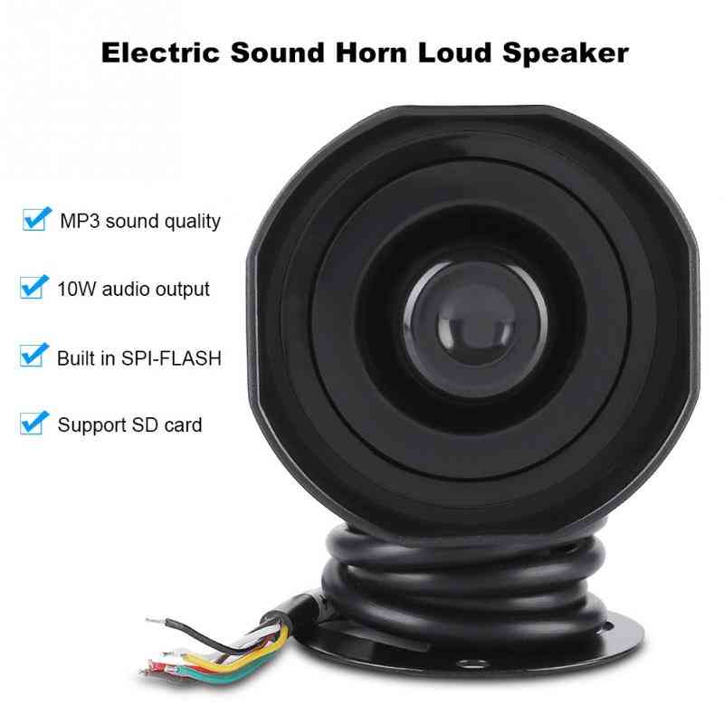 Waterproof Electric Loud Alarm Siren-support Mp3 Playback & Sd Card