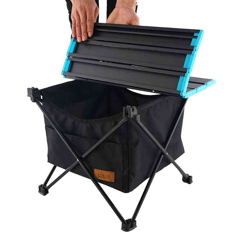 Foldable Outdoor Picnic Table-camping Desk With Storage Bag