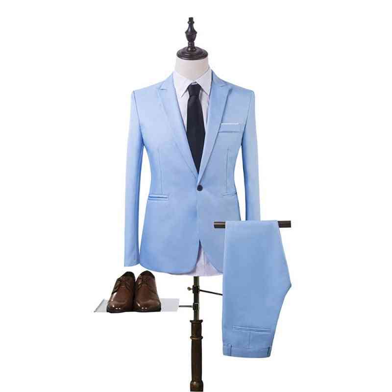 Set de costume de blazer și pantaloni pentru bărbați de primăvară