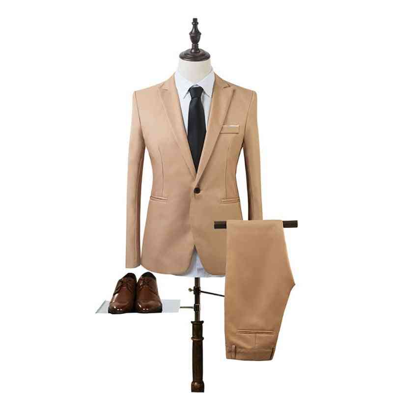 Set de costume de blazer și pantaloni pentru bărbați de primăvară