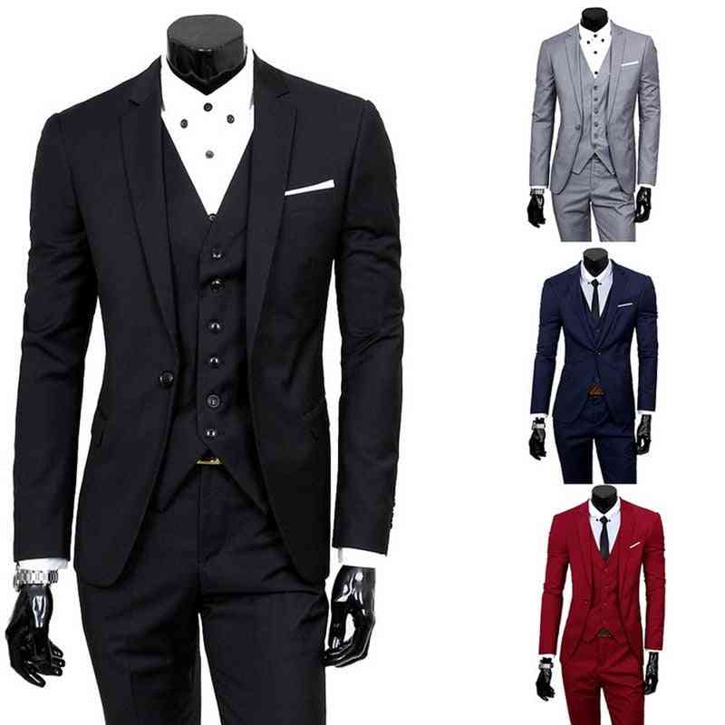 Slim Fit Tuxedo Men Formal Business Work Wear Suits