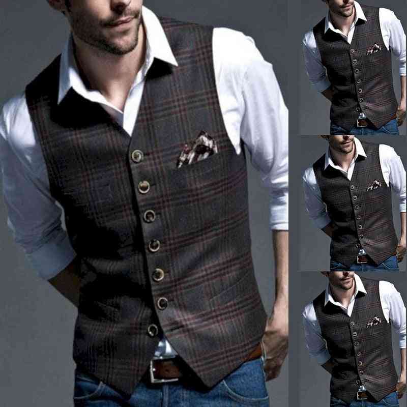 Men Suit, Casual, Sleeveless Waistcoat For Wedding, Party