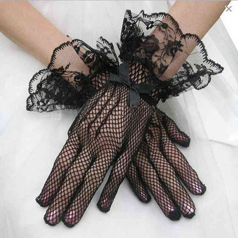 Bridal Lace Finger, Short Cheap, Wedding Gloves Accessories