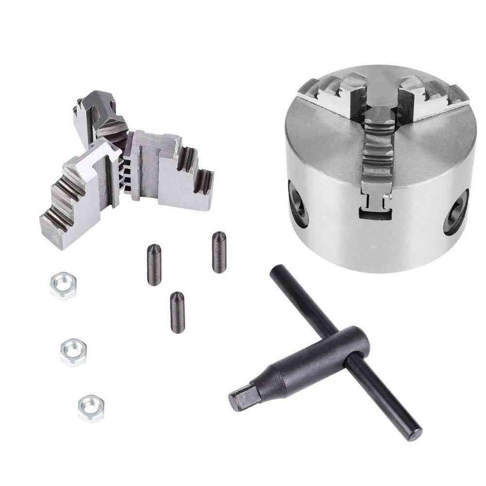 3-jaw Self-centering, Chuck With Wrench & Screws, Hardened Steel