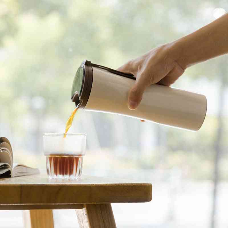Cestovný hrnček, moka pohár na kávu smart, prenosná vákuová fľaša