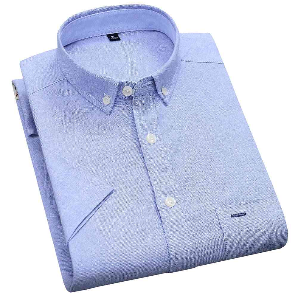 Camisas de manga corta con diseño slim fit casual de algodón puro de verano para hombre