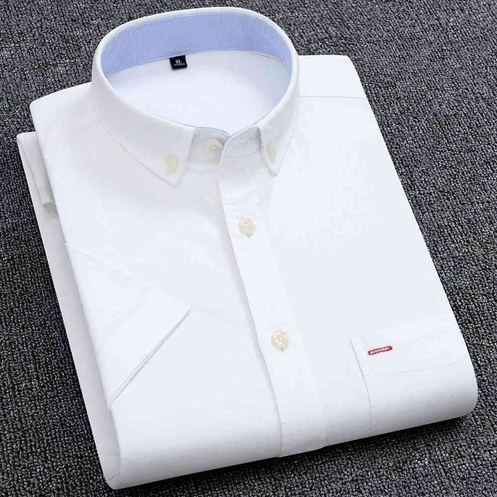 Camisas de manga corta con diseño slim fit casual de algodón puro de verano para hombre