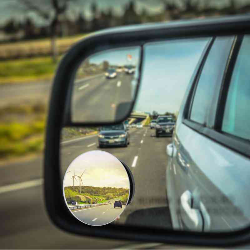 Rotary Mini Rearview Mirrors, Car Rear View Round Mirror