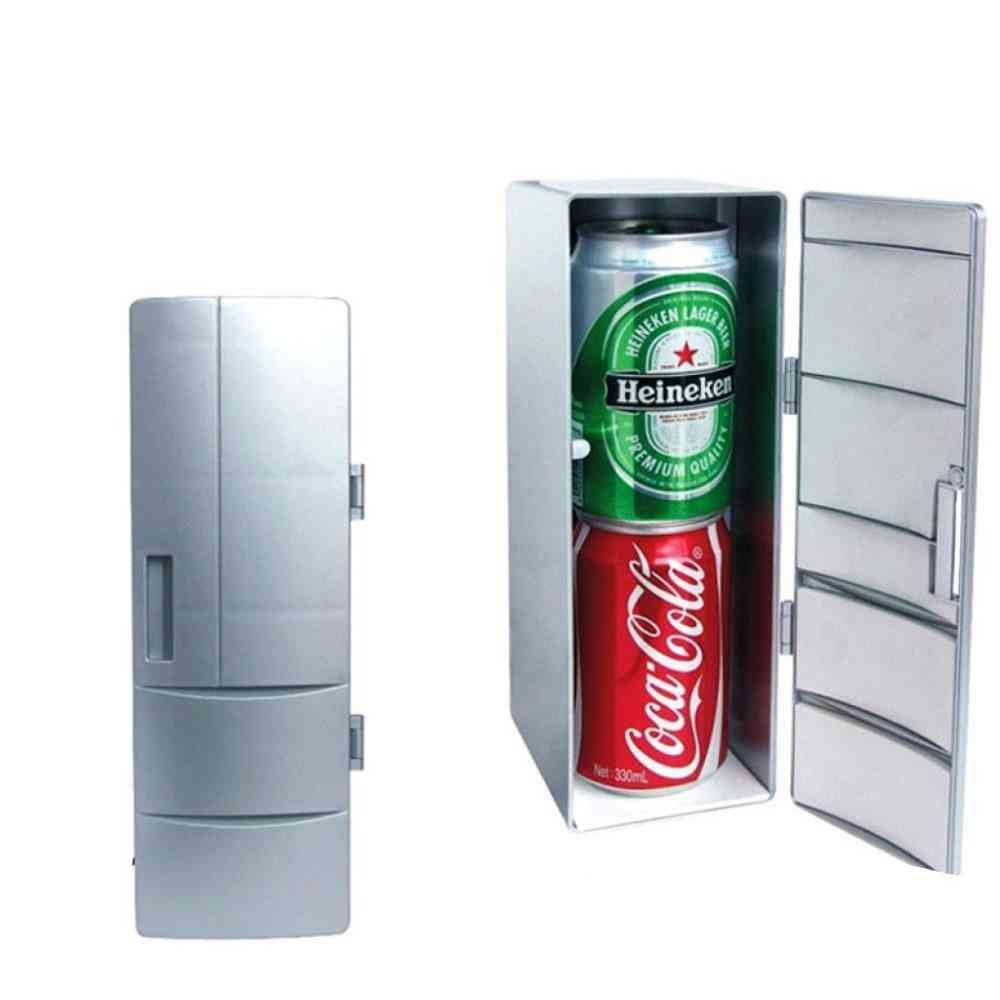 Portable Usb Refrigerator Cooler For Beverage Drink Cans Freezer