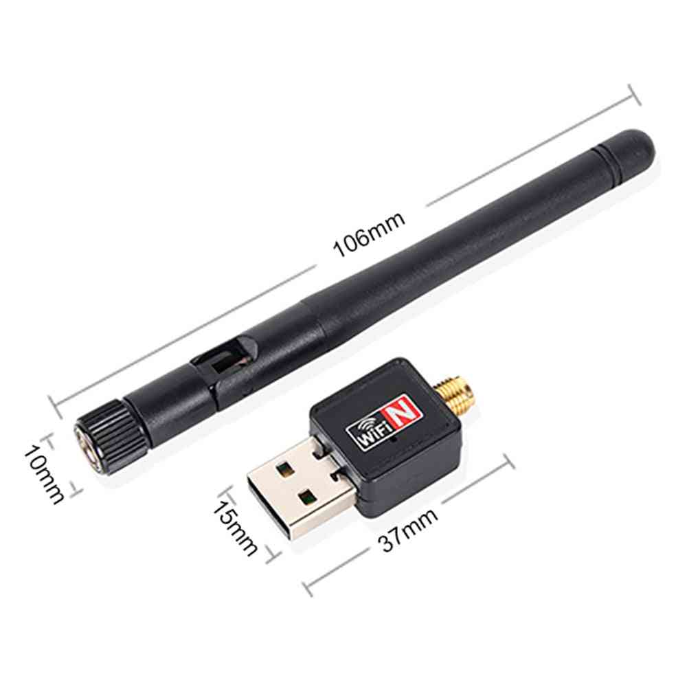 Wireless Usb Wifi Receiver Router, Adapter Pc Network Lan Card, Dongle With Antenna, Converter Controller