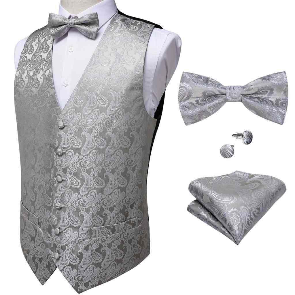 Wedding/business Formal Men's Vest, Tie Cufflinks Set
