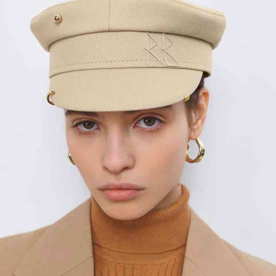Fashion Earrings Military Flat Visor Caps