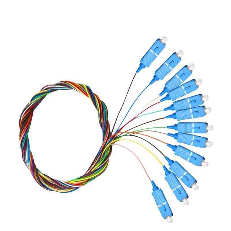 12 colores: sc apc / upc, fibra óptica pigtail-sm, latiguillo