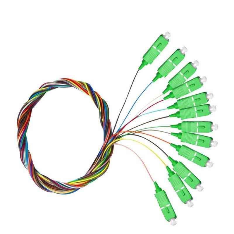 12 färger - sc apc / upc, pigtail-sm fiber optisk, patchkabel