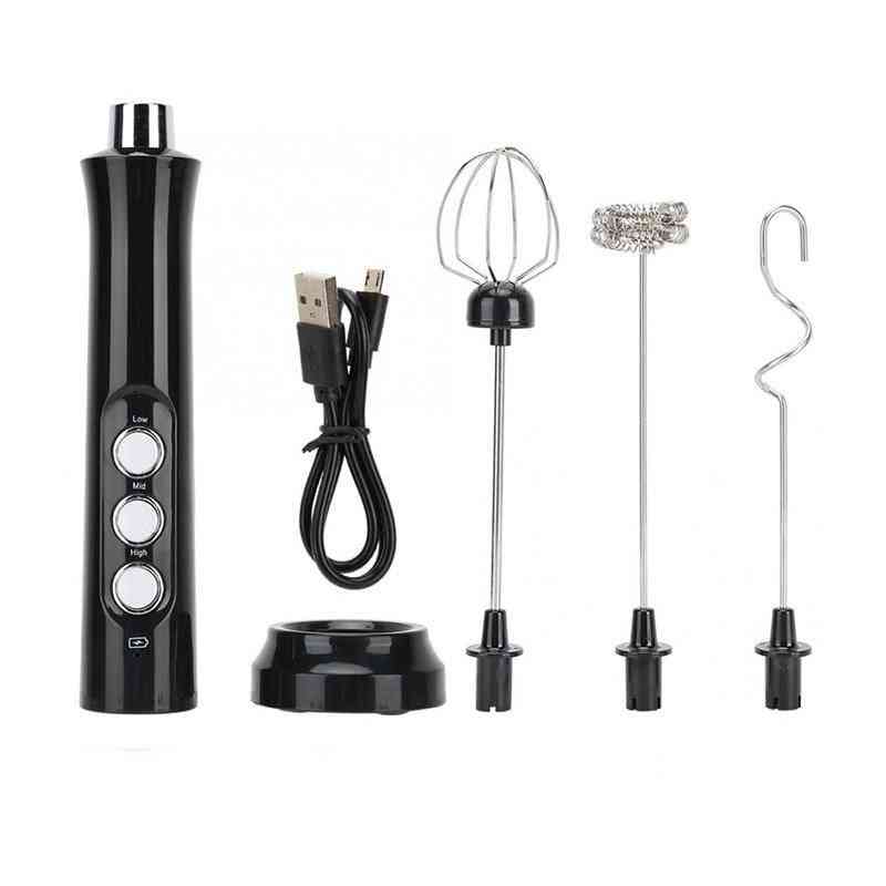 Usb Electric  Handheld Milk Frother And Accessories