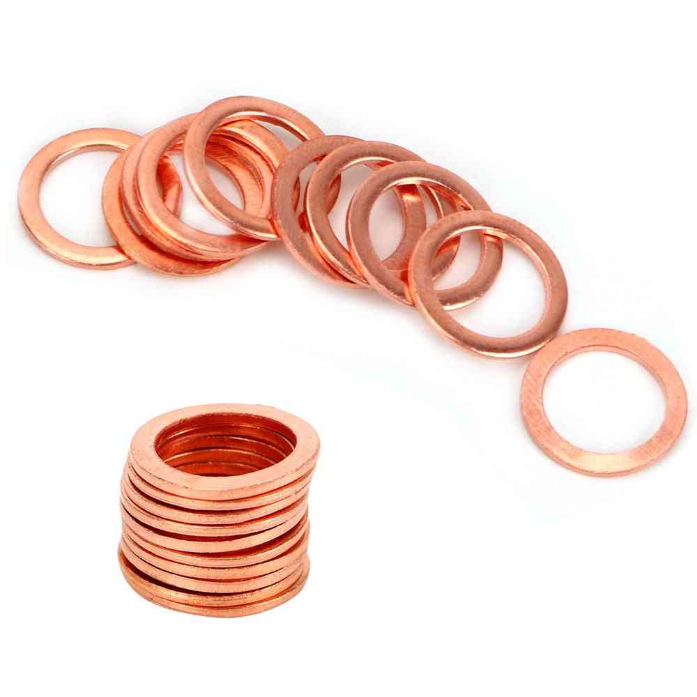 Copper Crush Washers For Vehicle Fasteners, Sump Plug, Oil Seal Tools