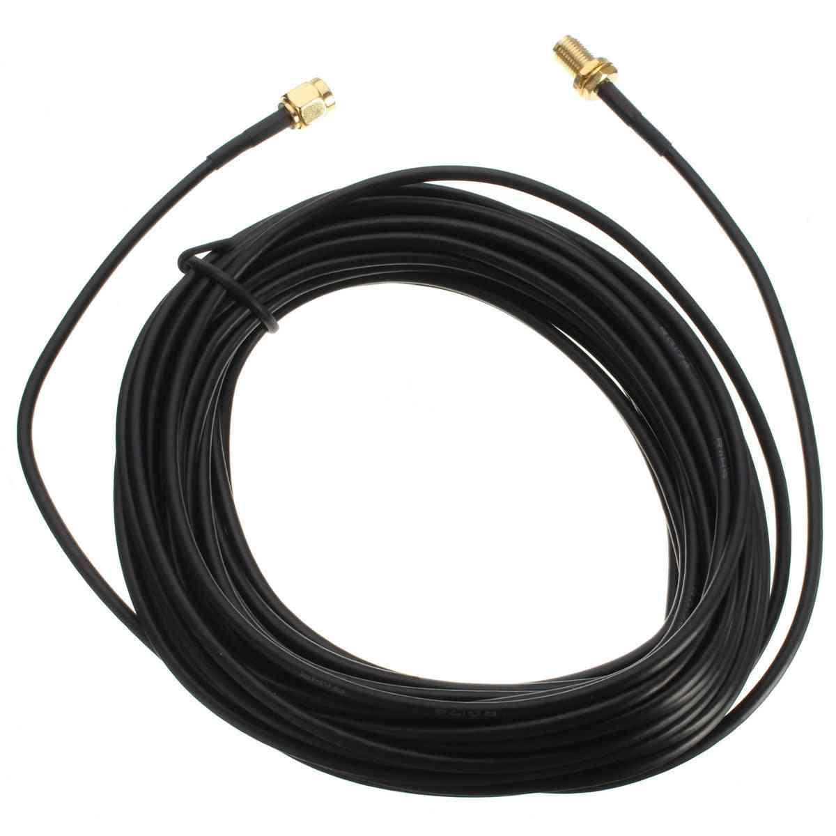 Pure Copper Gold Plated Male To Female Antenna - Rg174 Rp-sma 1m 5m 6m 9m Extension Cable