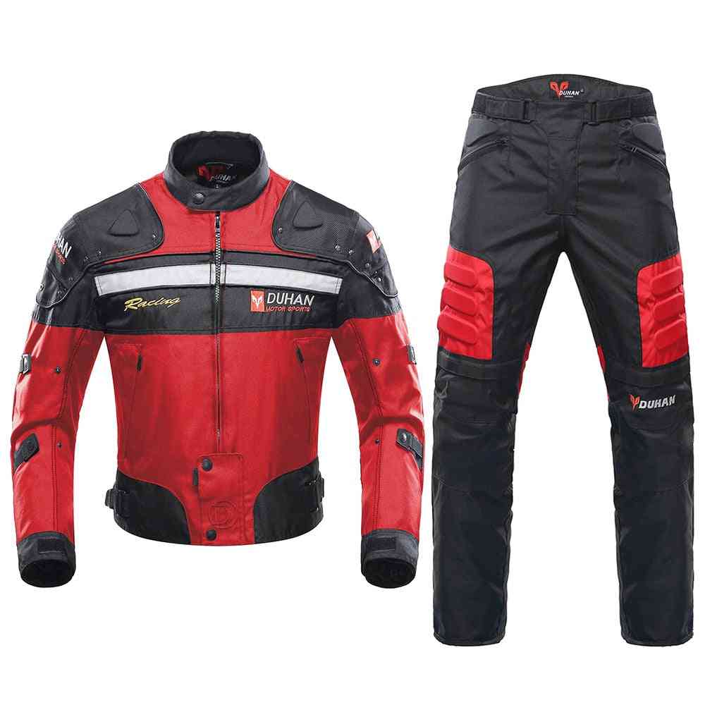 Slidbestandig og vindtæt 600 denier polyester stof motorcykel jakke og buksedragt