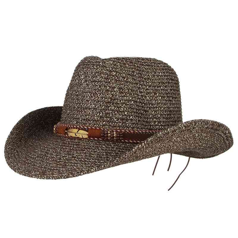 Chapeau de soleil de cowboy western unisexe d'été