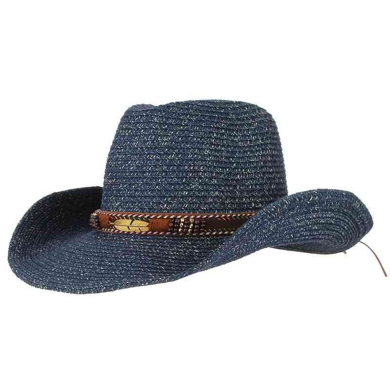 Chapeau de soleil de cowboy western unisexe d'été