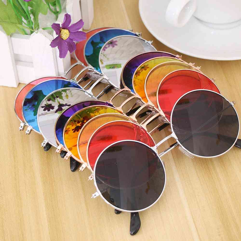 модни ретро кръгли слънчеви очила от пластмасова рамка, очила