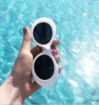 Oval Shaped, Retro Style Sunglasses