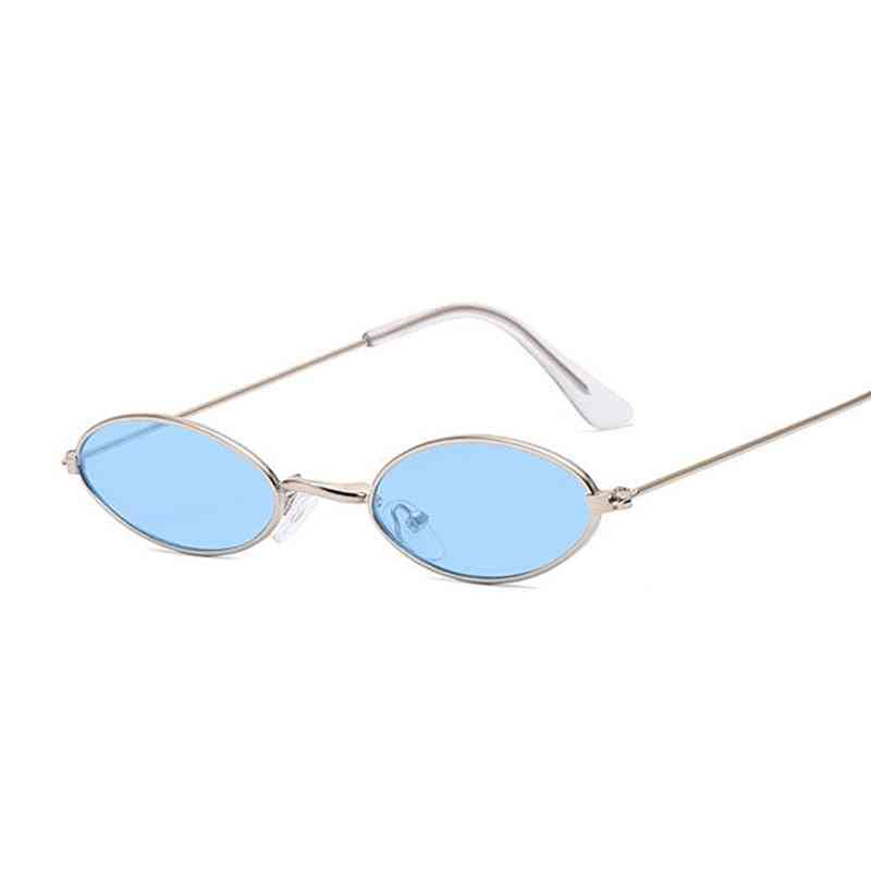 Small Frame, Designer Vintage Style Oval Shaped Sunglasses