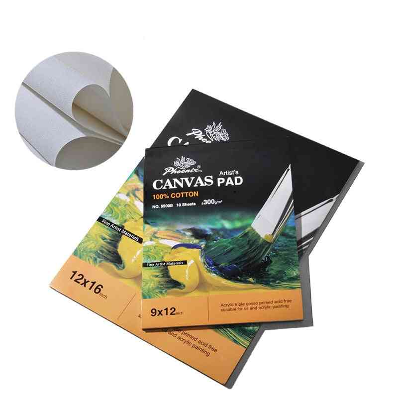 Oil Painting Drawing Paper Book, Cotton Canvas Pad