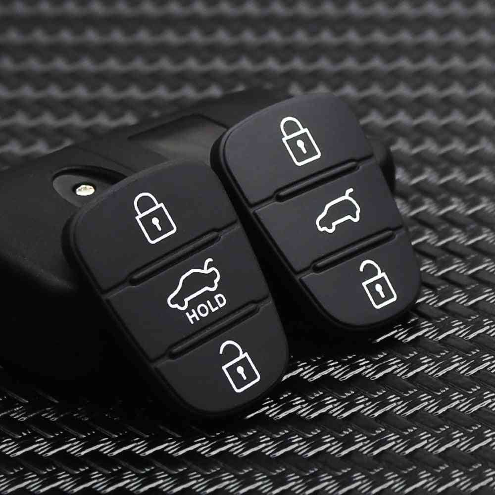 3 Button Car Remote Key Case-silicon Pad