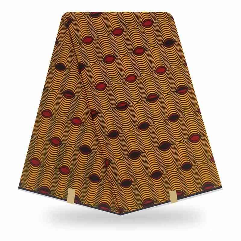Tessuto africano con stampe wax in cotone 100%, stile nigeriano