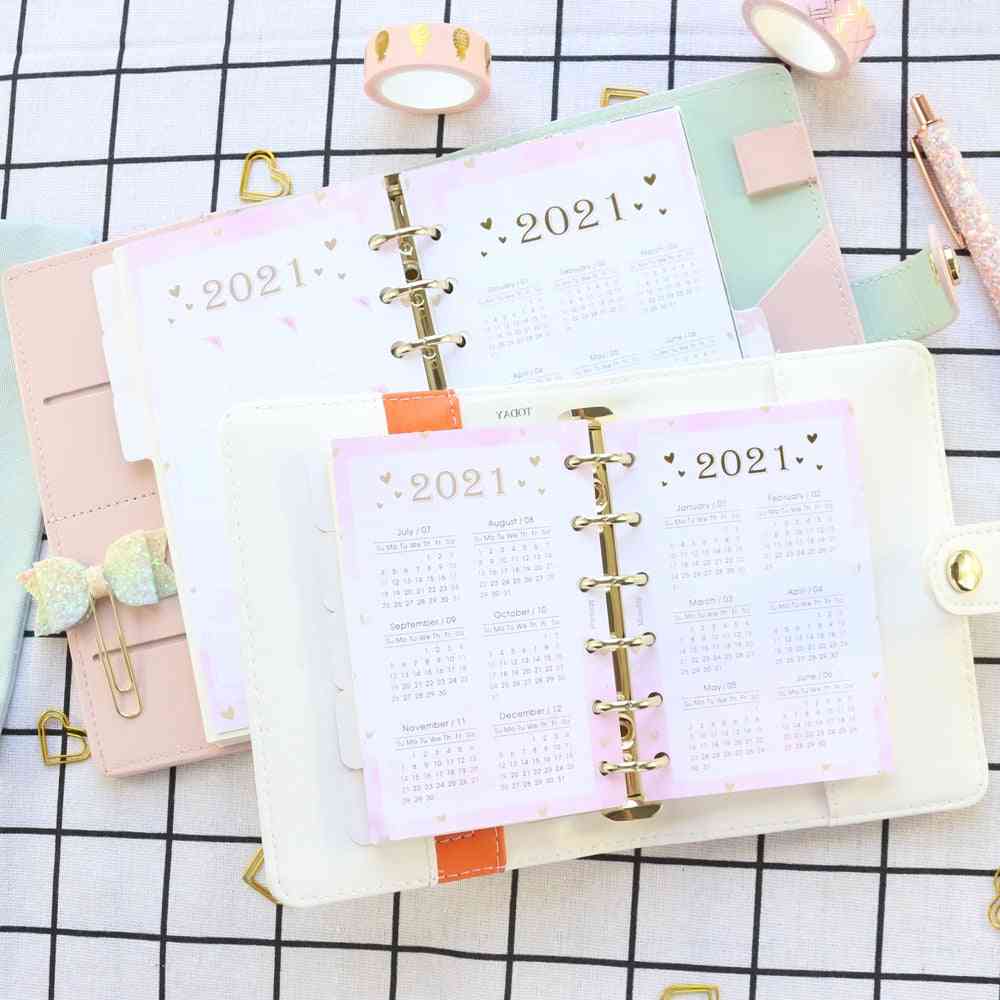 Cute Candy, Calendar Divider For 6-rings Binder, Spiral Notebooks Accessories