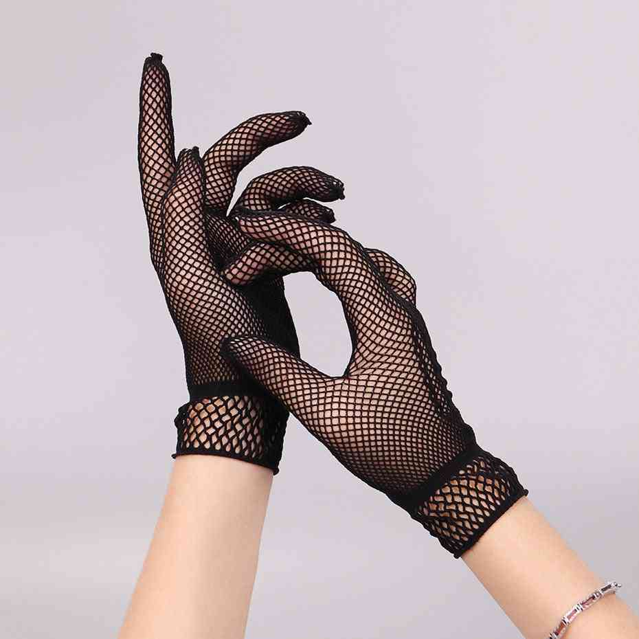 Fishnet Mesh Glove, Girl Protection Lace Elegant Style Gloves