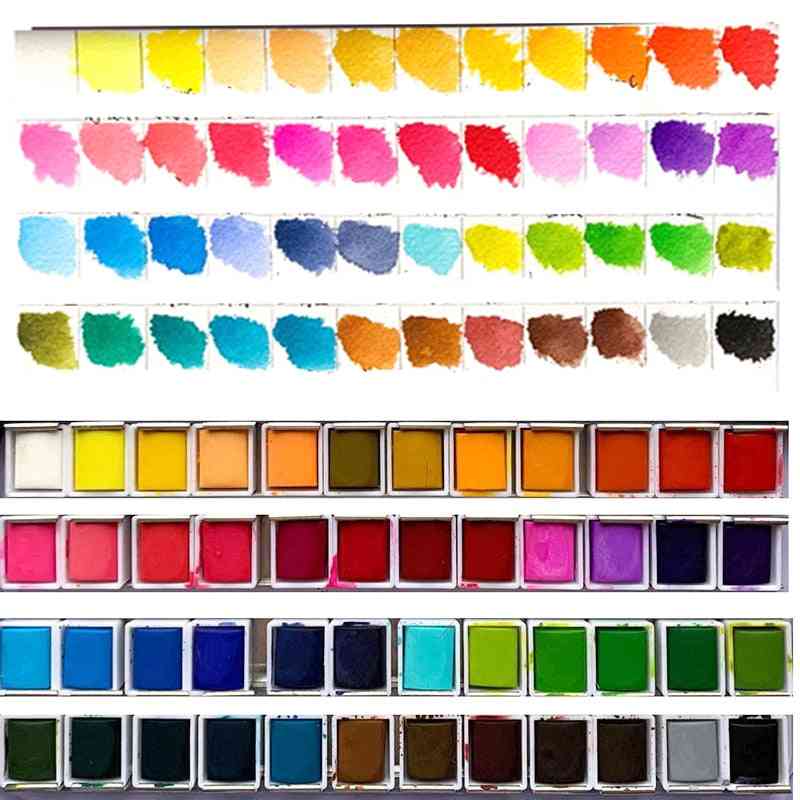 Sada pigmentových akvarelových farieb s prenosným perom