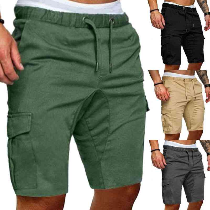 Summer Men Elastic Trunk Fitness Work Casual Breathable Gym Shorts