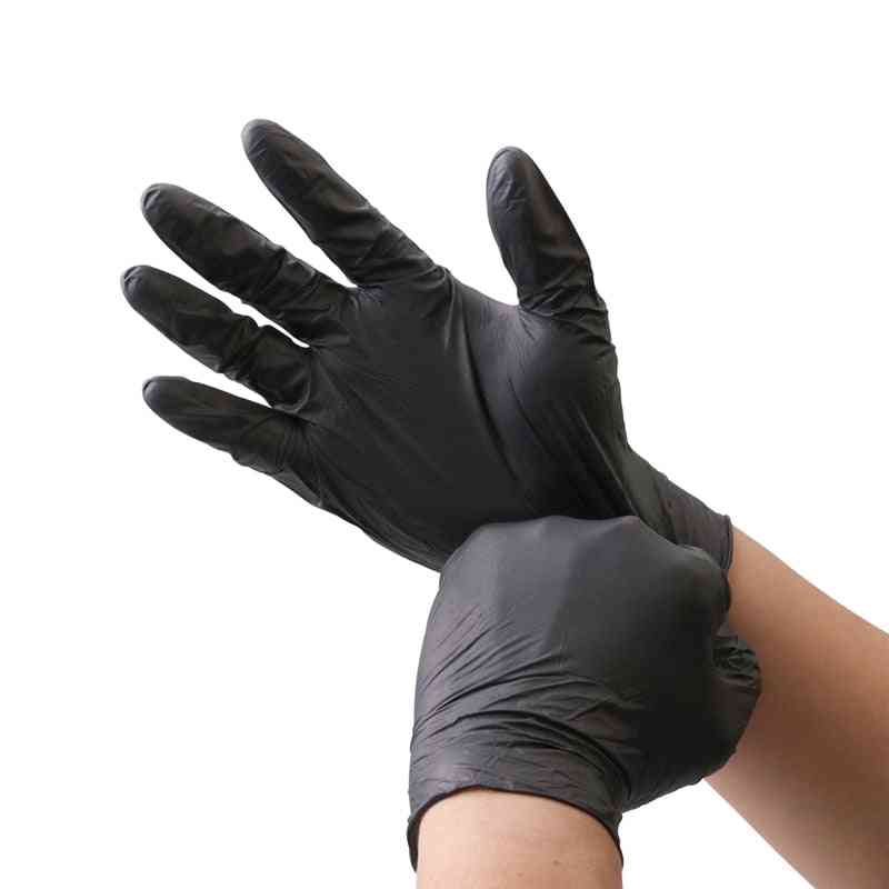 Potravinárske nepremokavé alergické jednorazové pracovné ochranné rukavice, nitrilové rukavice